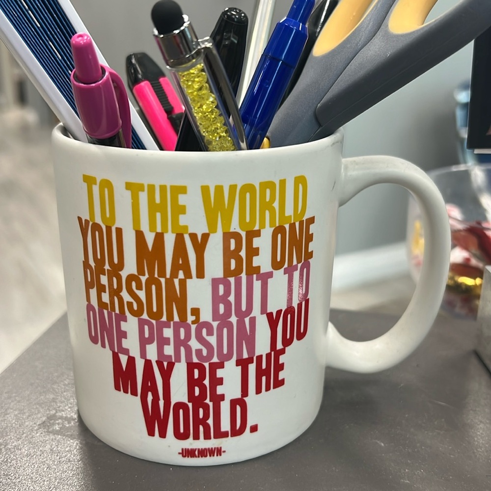 "to the world" mug by quotable mugs 12oz